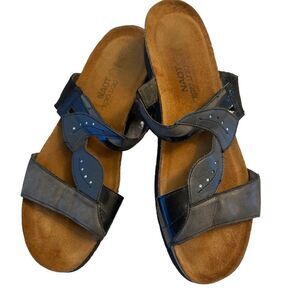 Naot Gray Slip On Sandals
